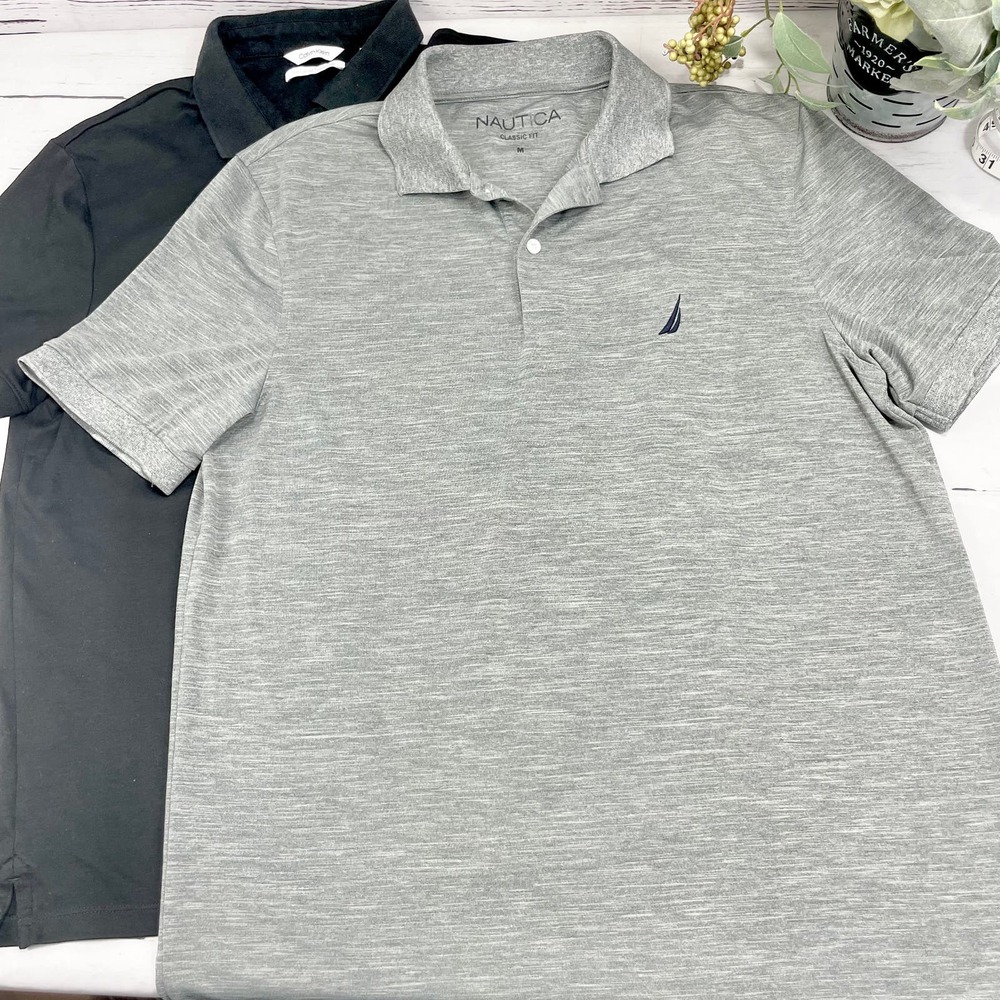 Men's Calvin Klein Liquid Touch and Nautica Classic Fit Polo Shirts - Size M